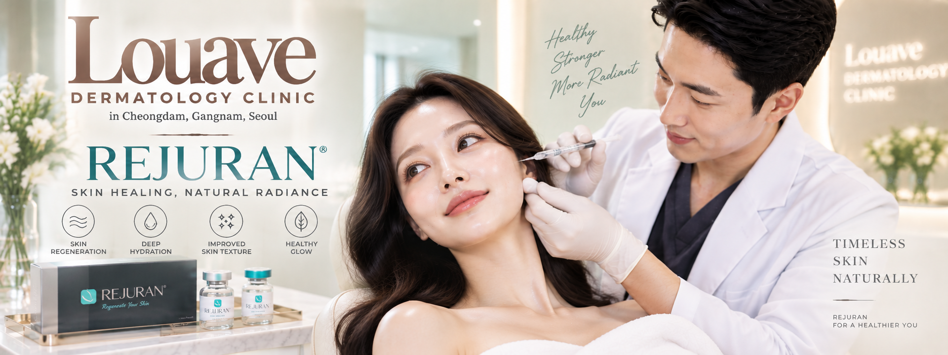 Rejuran skin healing at Louave Dermatology Clinic in Cheongdam, Gangnam, Seoul
