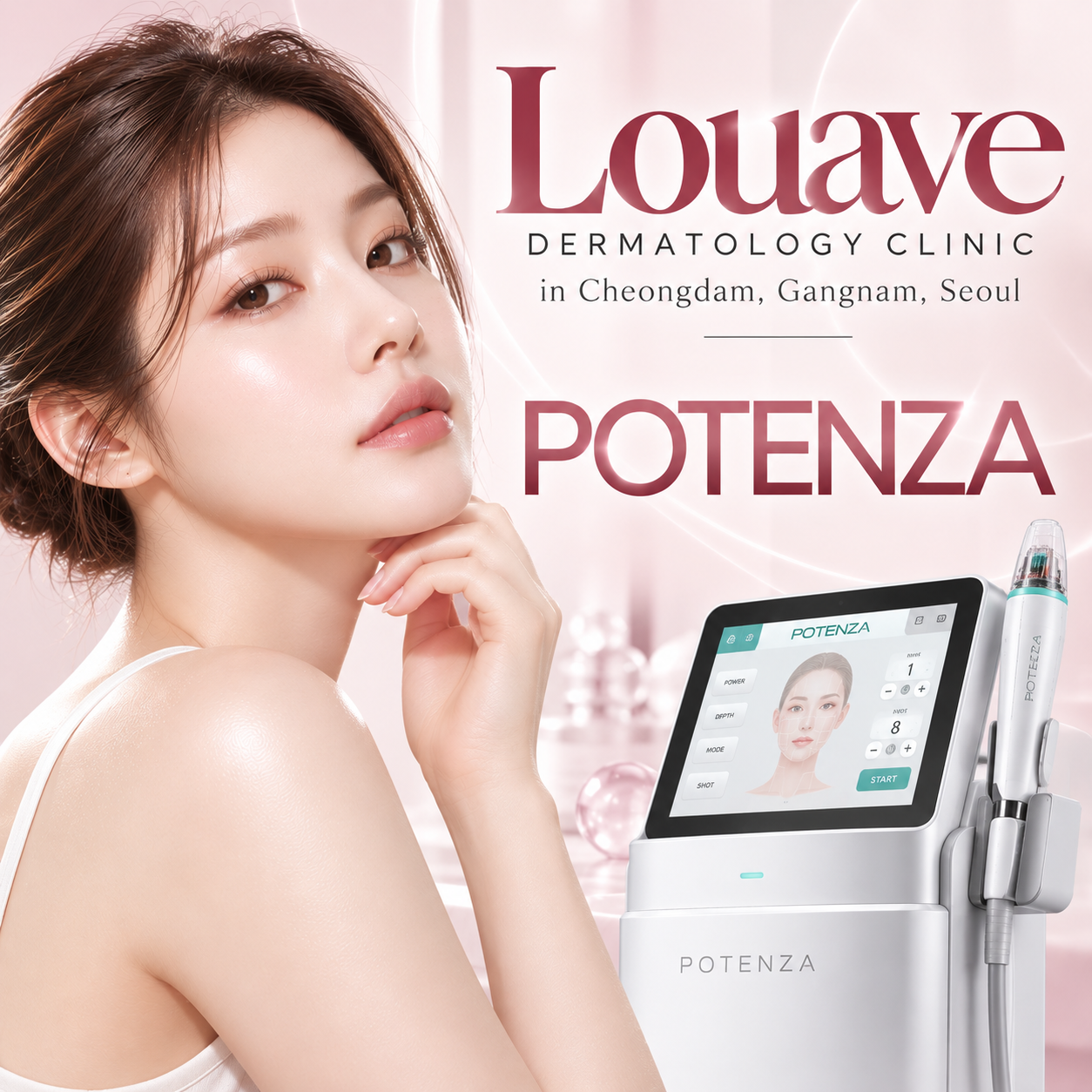 RF microneedling at Louave Dermatology Clinic, Cheongdam, Seoul