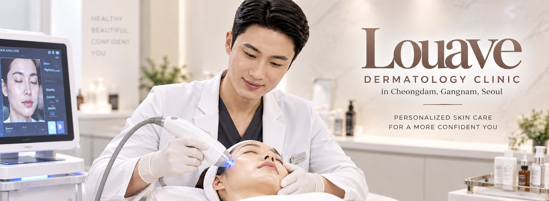 Customised laser care at Louave Dermatology Clinic in Cheongdam, Gangnam, Seoul