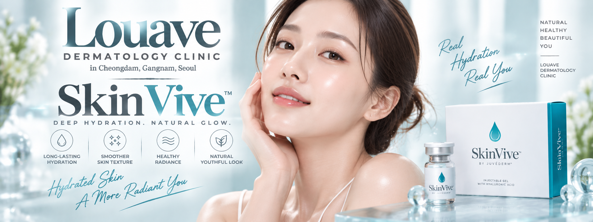 Glass skin hydration treatment at Louave Dermatology Clinic in Cheongdam, Gangnam, Seoul