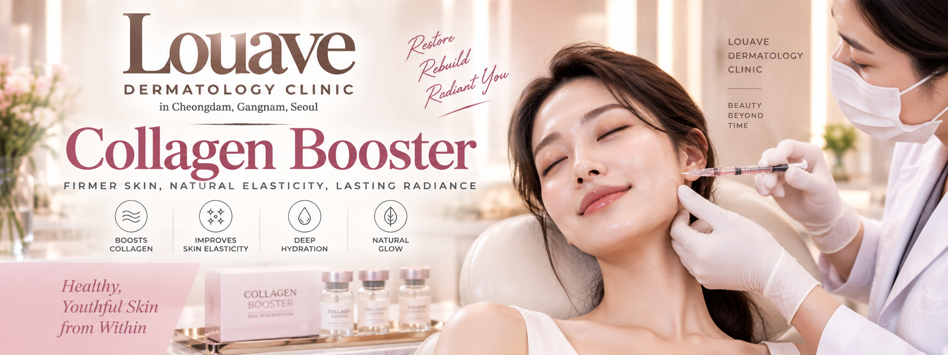 Collagen stimulator treatment at Louave Dermatology Clinic in Cheongdam, Gangnam, Seoul