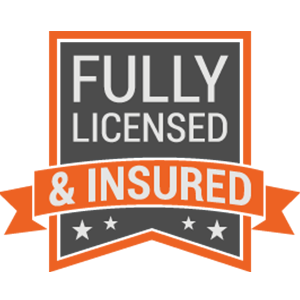 a logo that says fully licensed and insured