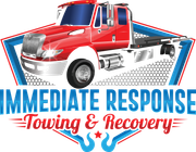 Red tow truck, logo for