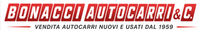 Red-and-white Bonacci Autocarri & C. logo with text “Vendita autocarri nuovi e usati dal 1959”