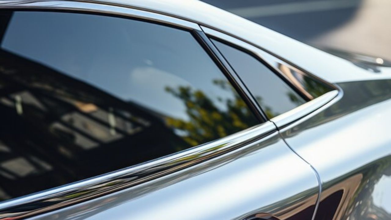 Window tints on car’s window to prevent the heat coming inside the car.