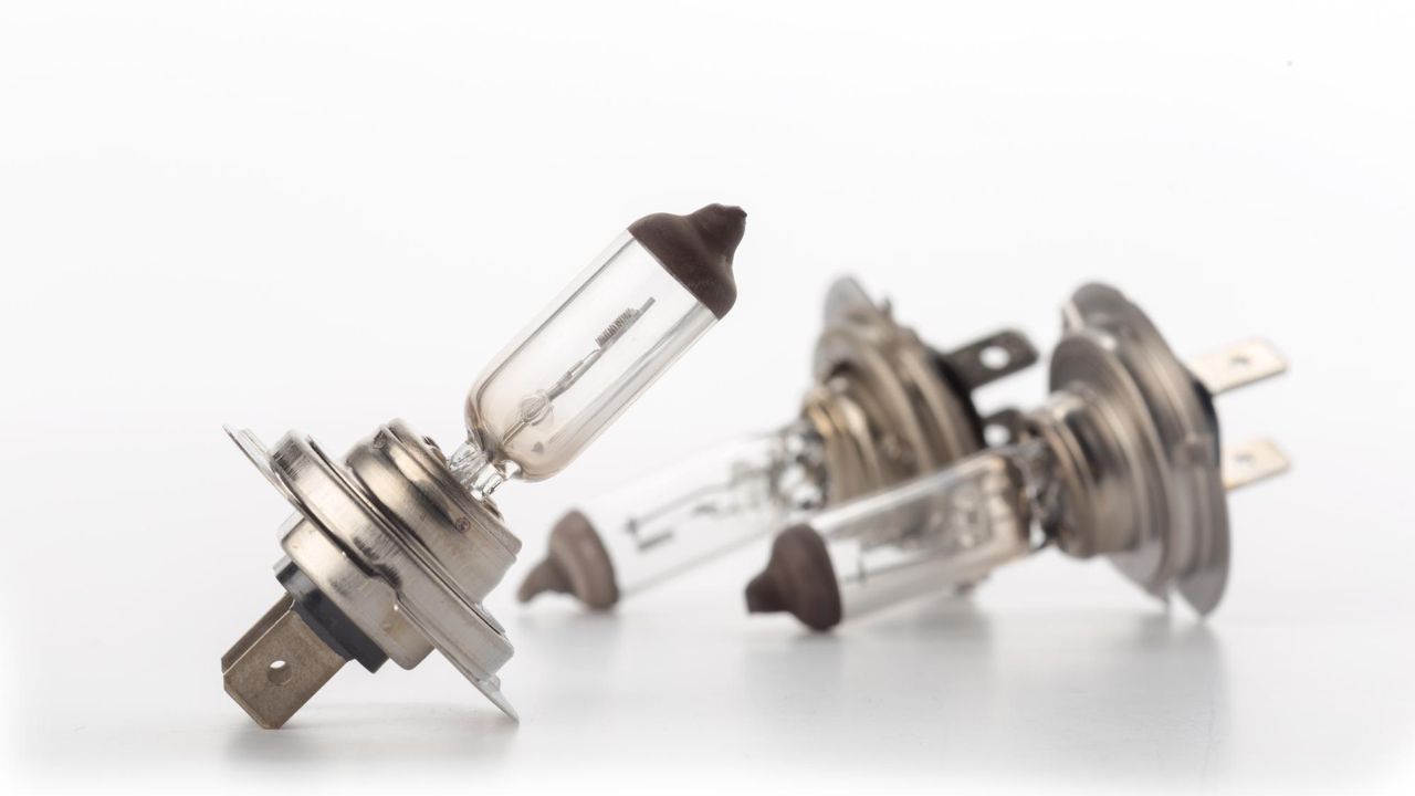 Replacement automotive halogen headlight bulbs for improving nighttime visibility and safe driving.