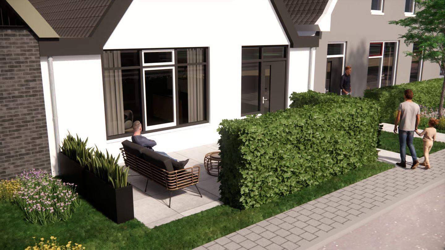 Tuin van Bouwnummer 1 in Hof van Aalbers