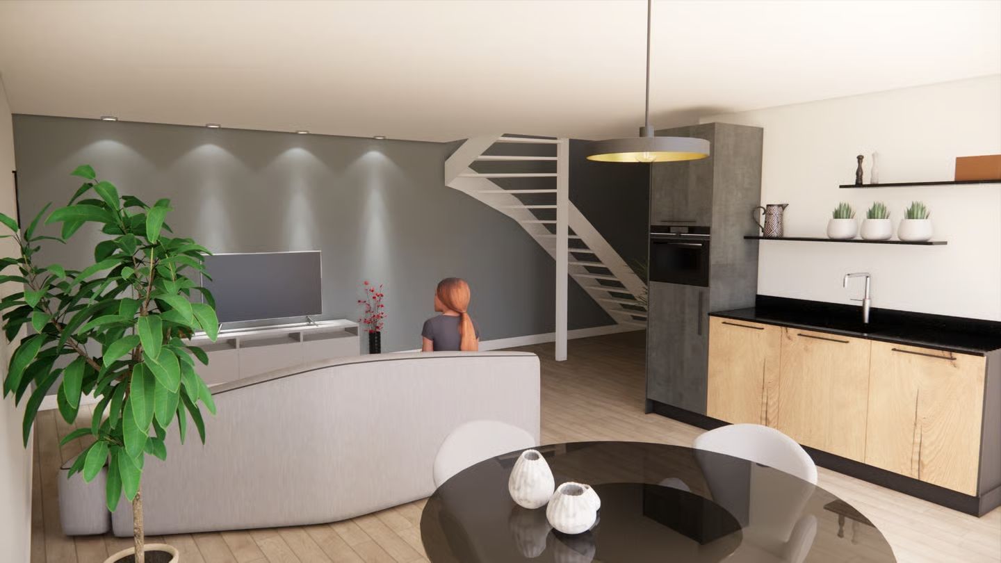 Woonkamer van Bouwnummer 1 in Hof van Aalbers