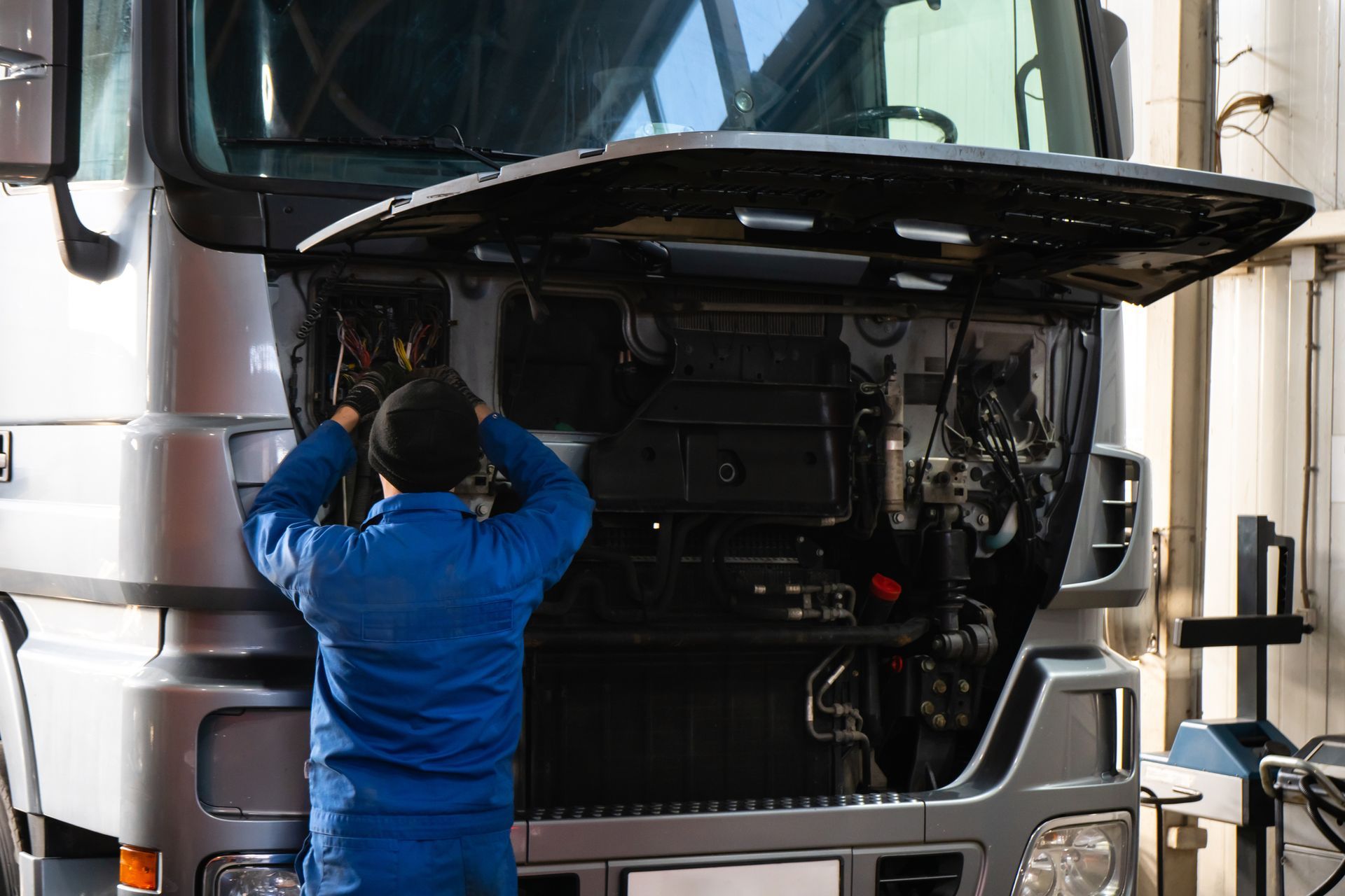 Truck Repair in Garage — Burlington, NC — Diesel Engine