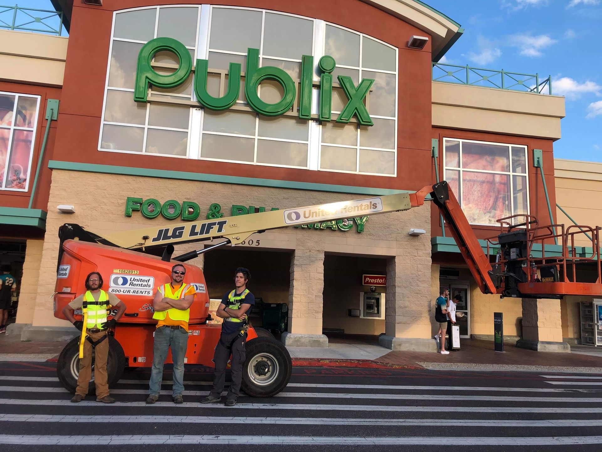 A commercial electric installation in Gainesville, GA - the Professional Design Systems crew hard at work