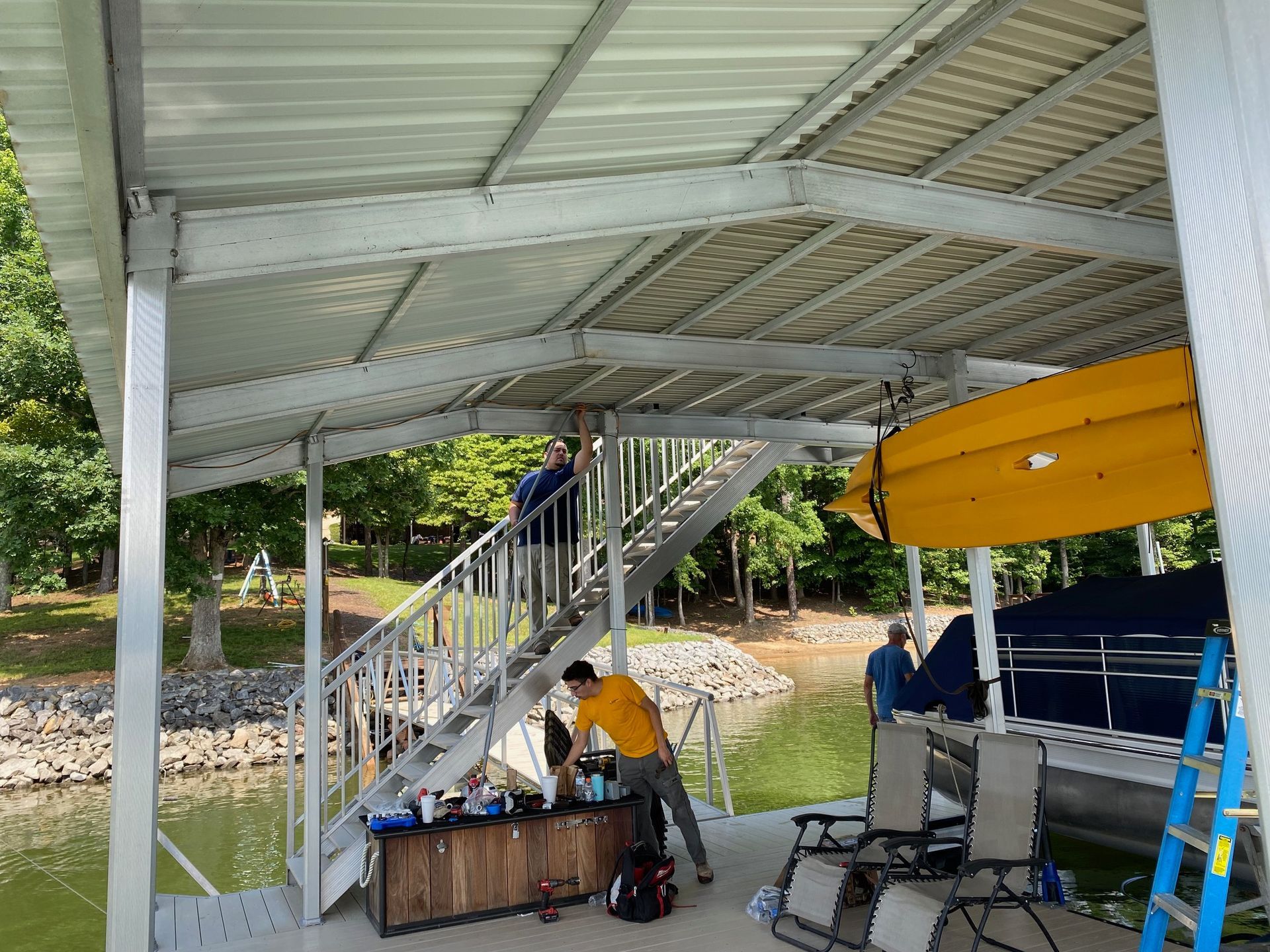 A lake dock electrical wiring in Gainesville, GA by Professional Design Systems