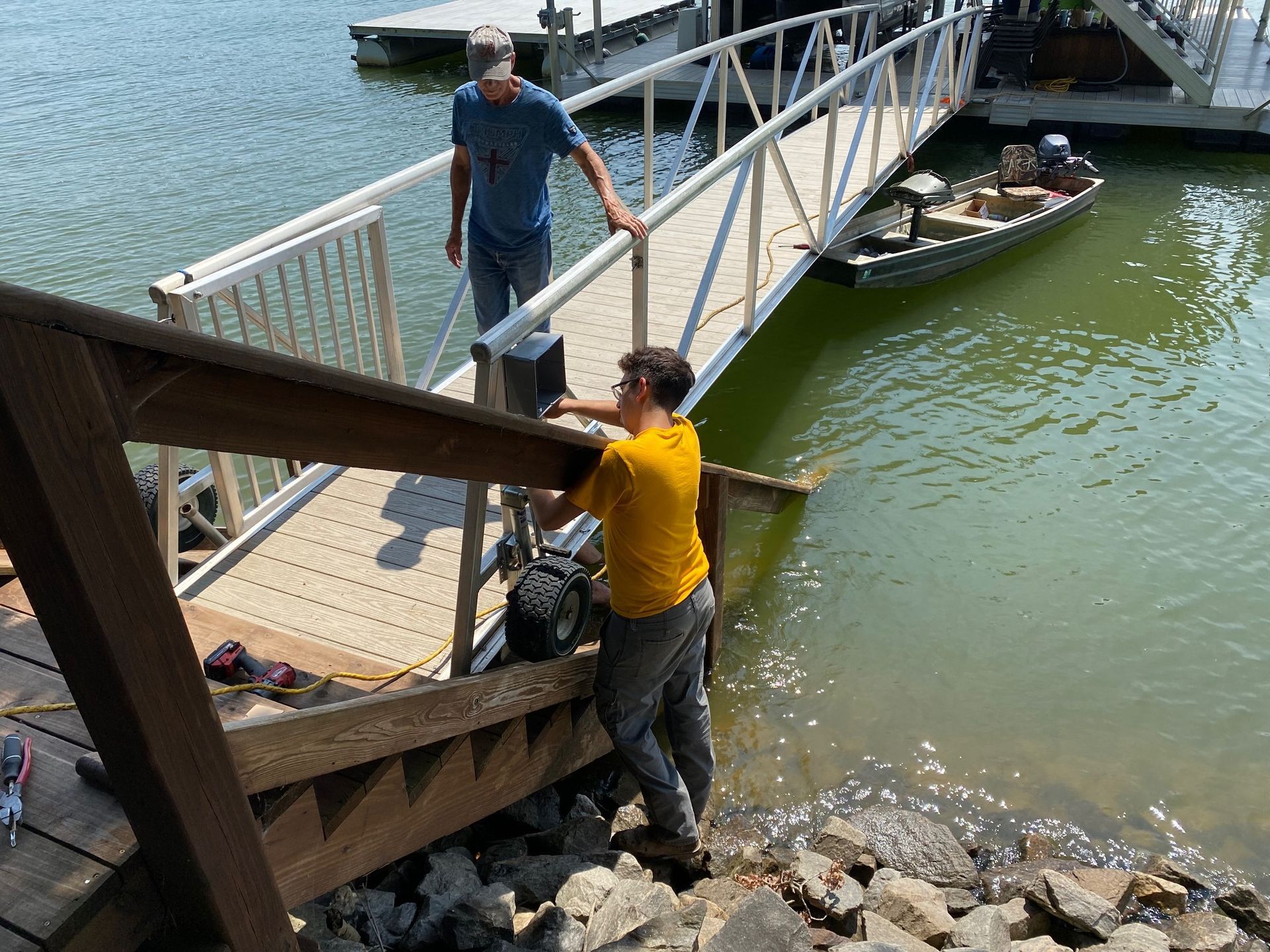 A lake dock electrical wiring in Gainesville, GA by Professional Design Systems