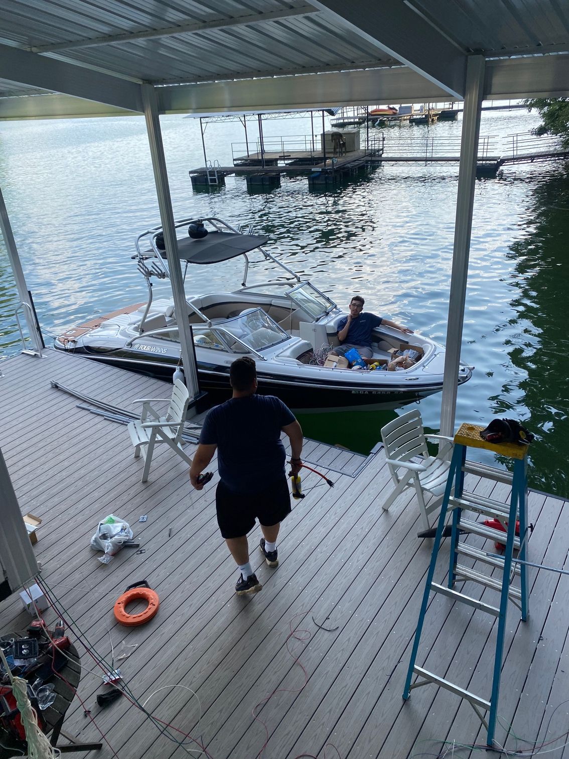 A lake dock electrical wiring in Gainesville, GA by Professional Design Systems