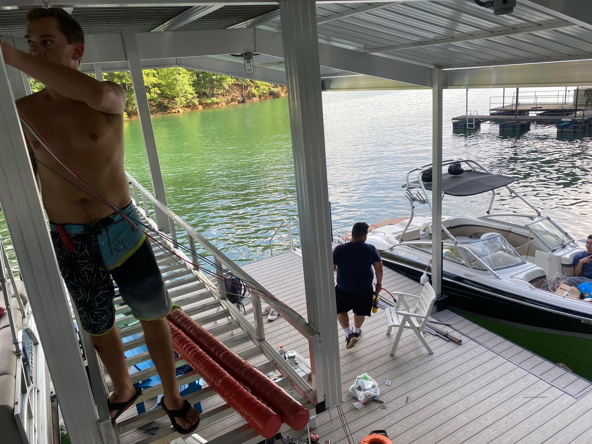 A lake dock electrical wiring in Gainesville, GA by Professional Design Systems