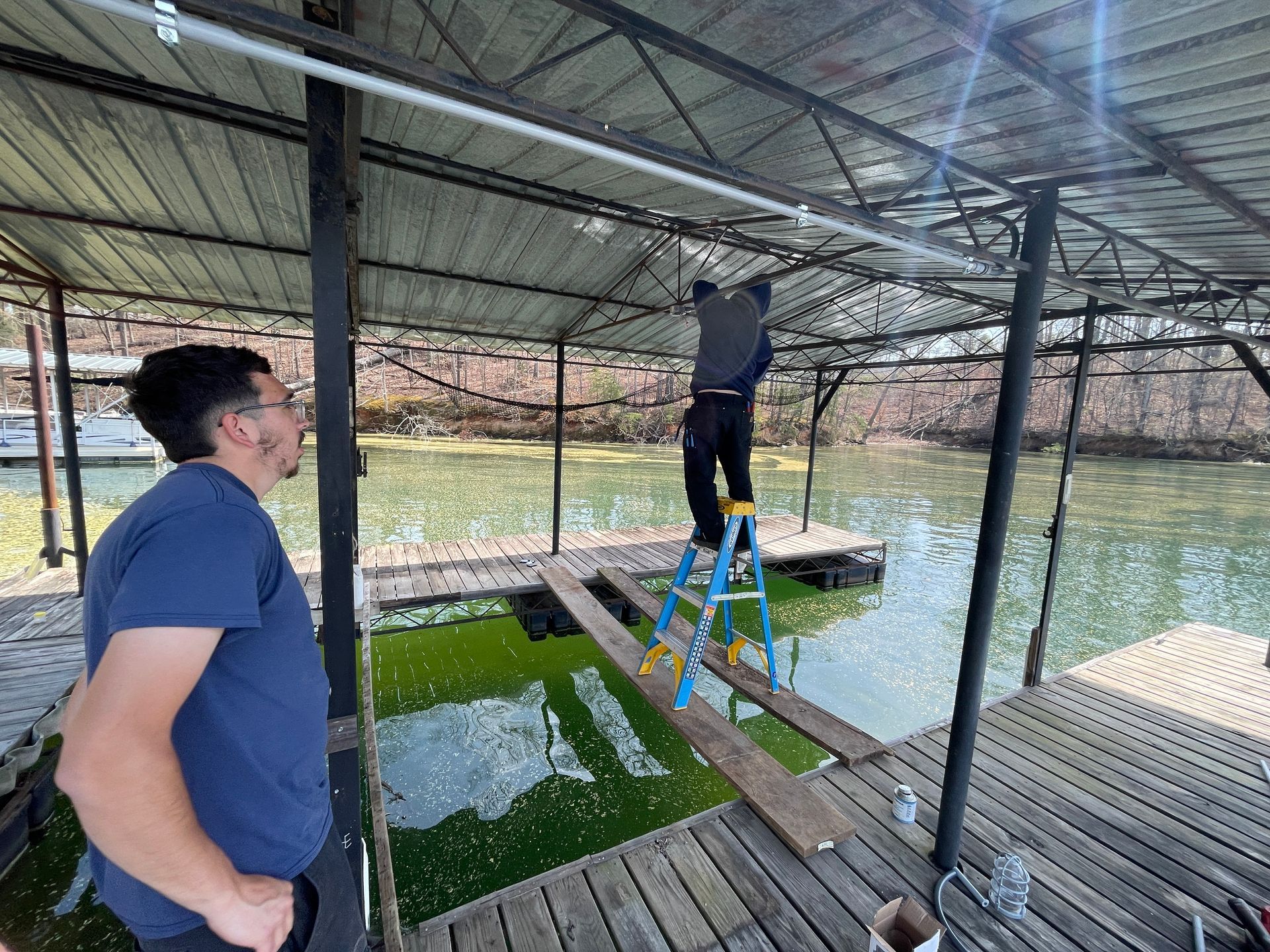 A lake dock electrical wiring in Gainesville, GA by Professional Design Systems