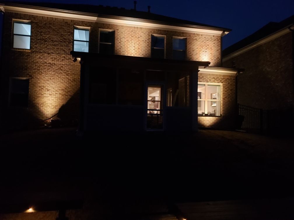 An outdoor lighting installation in Gainesville, GA by Professional Design Systems