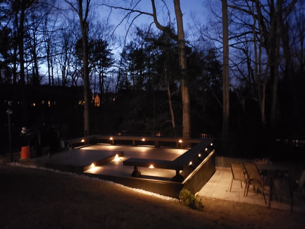An outdoor lighting installation in Gainesville, GA by Professional Design Systems