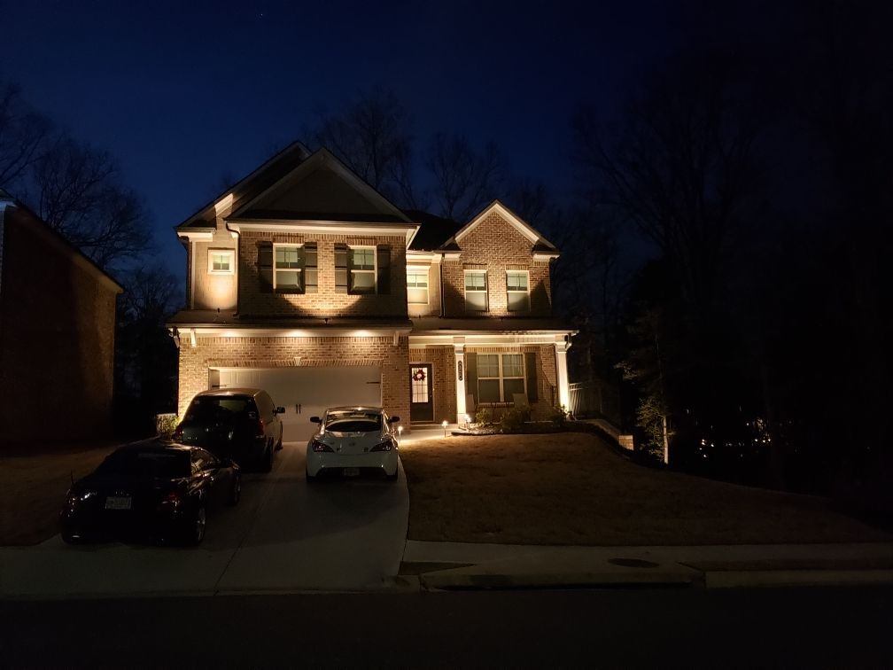An outdoor lighting installation in Gainesville, GA by Professional Design Systems