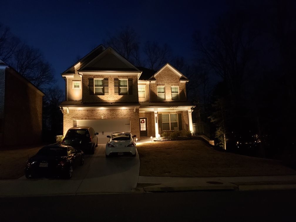 An outdoor lighting installation in Gainesville, GA by Professional Design Systems