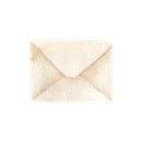 Beige paper envelope with a triangular flap, centered on a white background