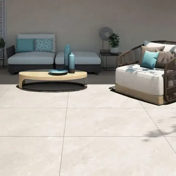 Quartz White porcelain paver, 900x600x20mm