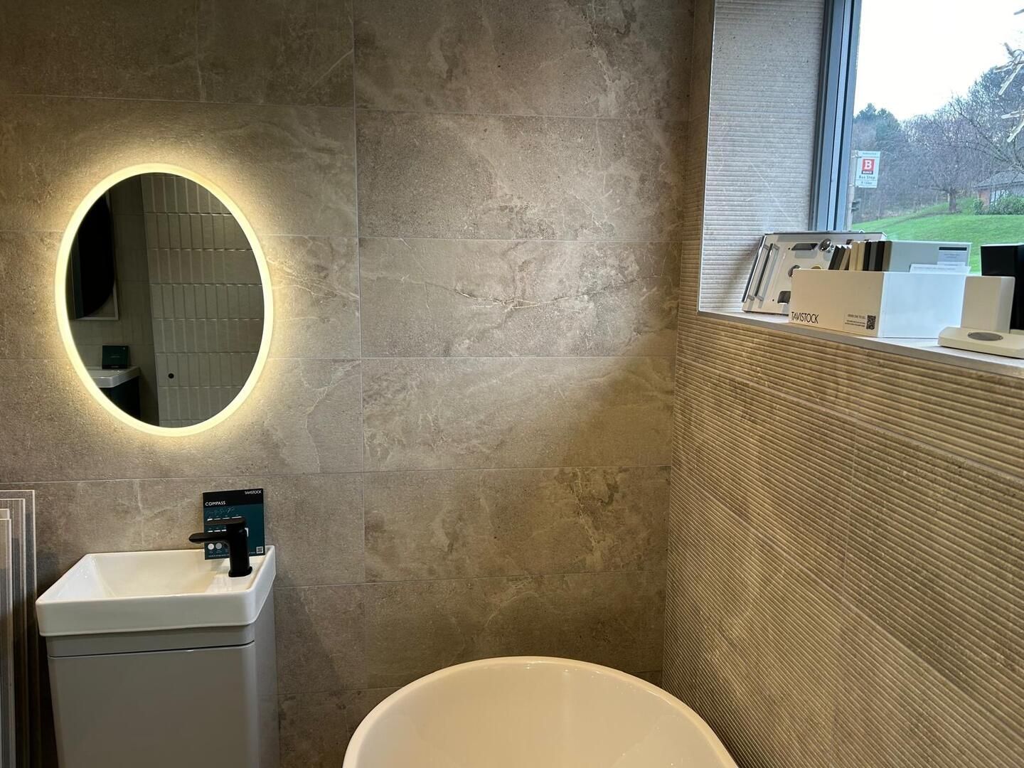 Dome Nut & Blind Decor ceramic tile in 900x300 available in County Durham