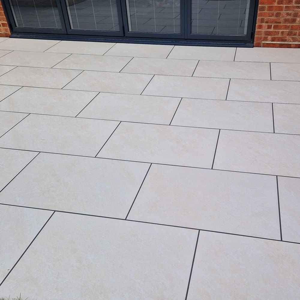 Quartz White porcelain paver, 900x600x20mm