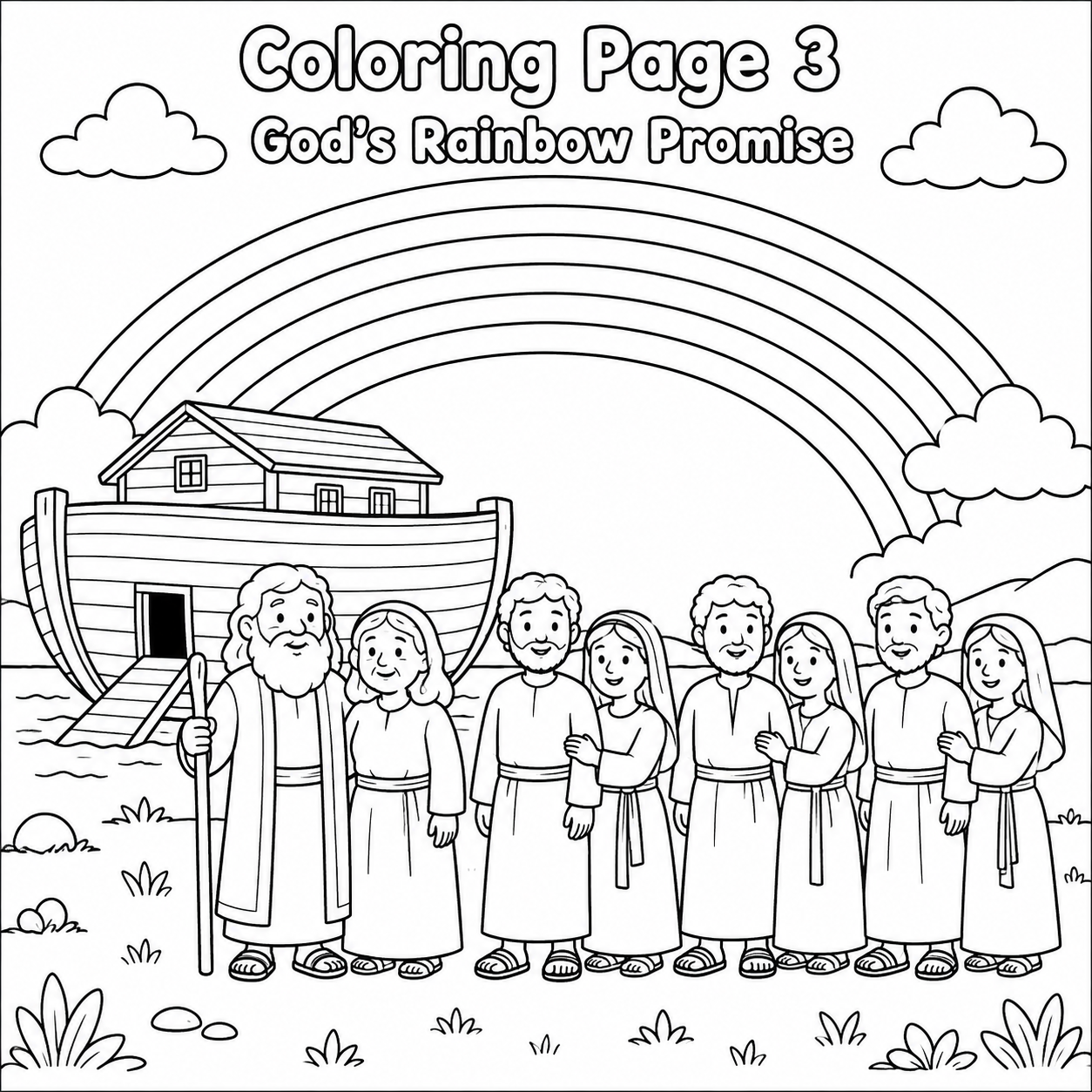 God’s Rainbow Promise coloring page