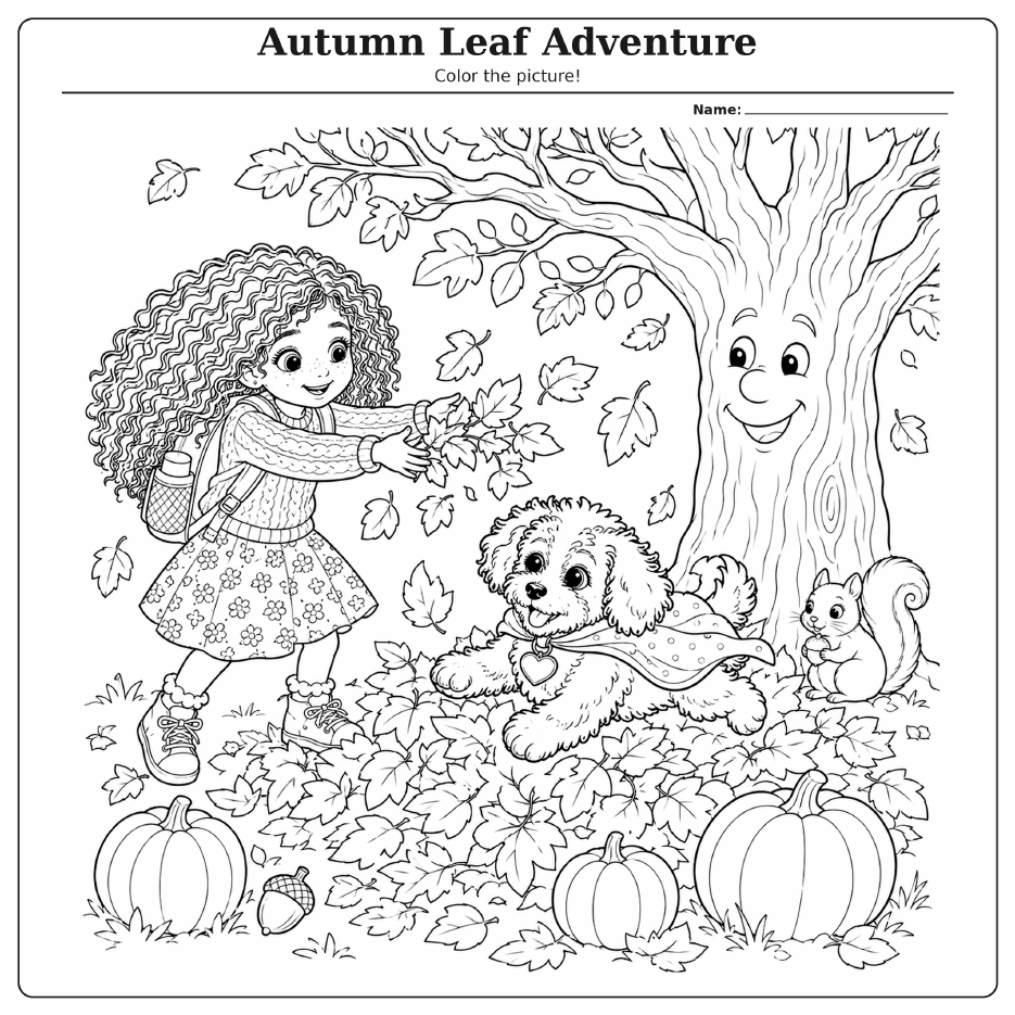 Autumn Leaf Adventure printable activity