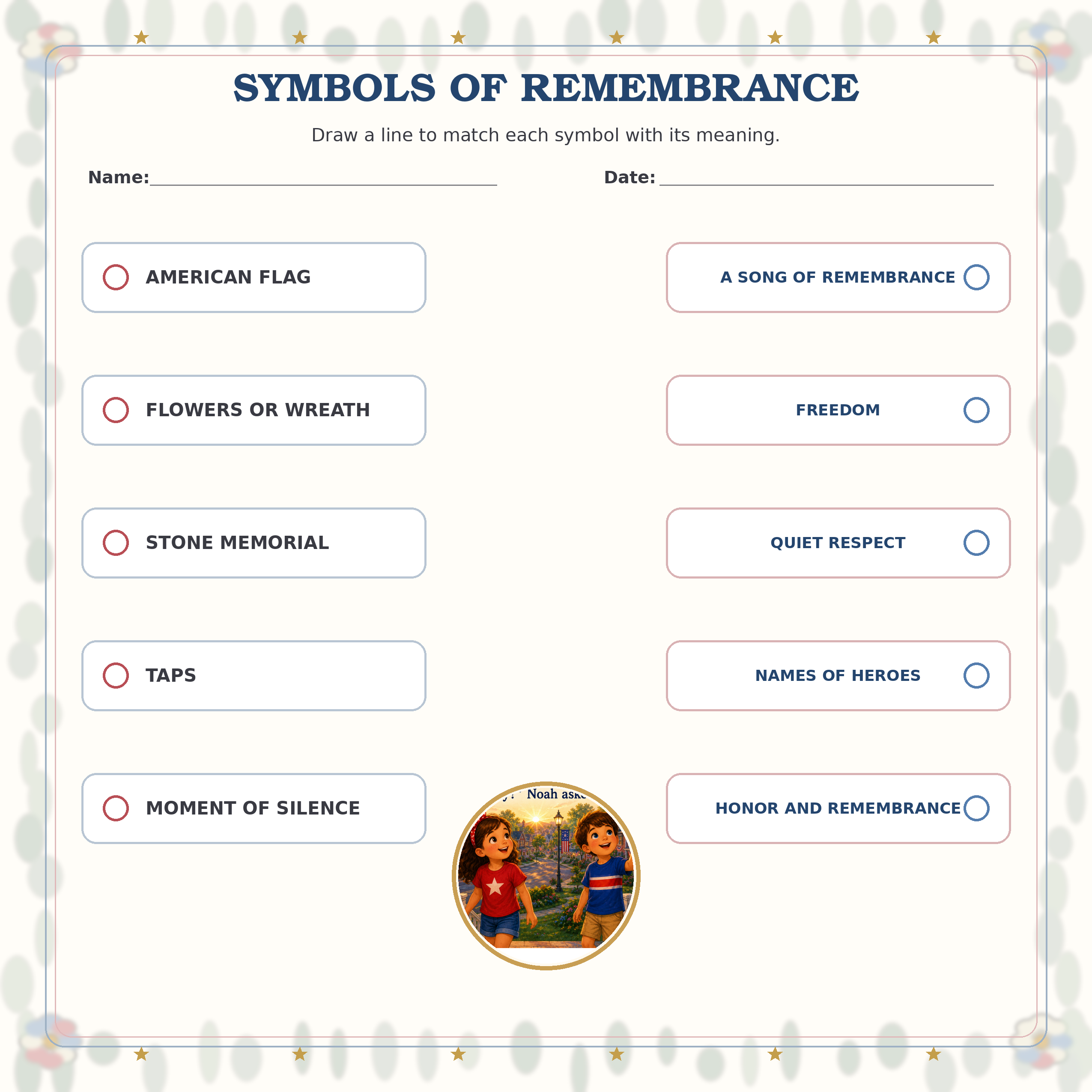 Symbols of Remembrance printable preview