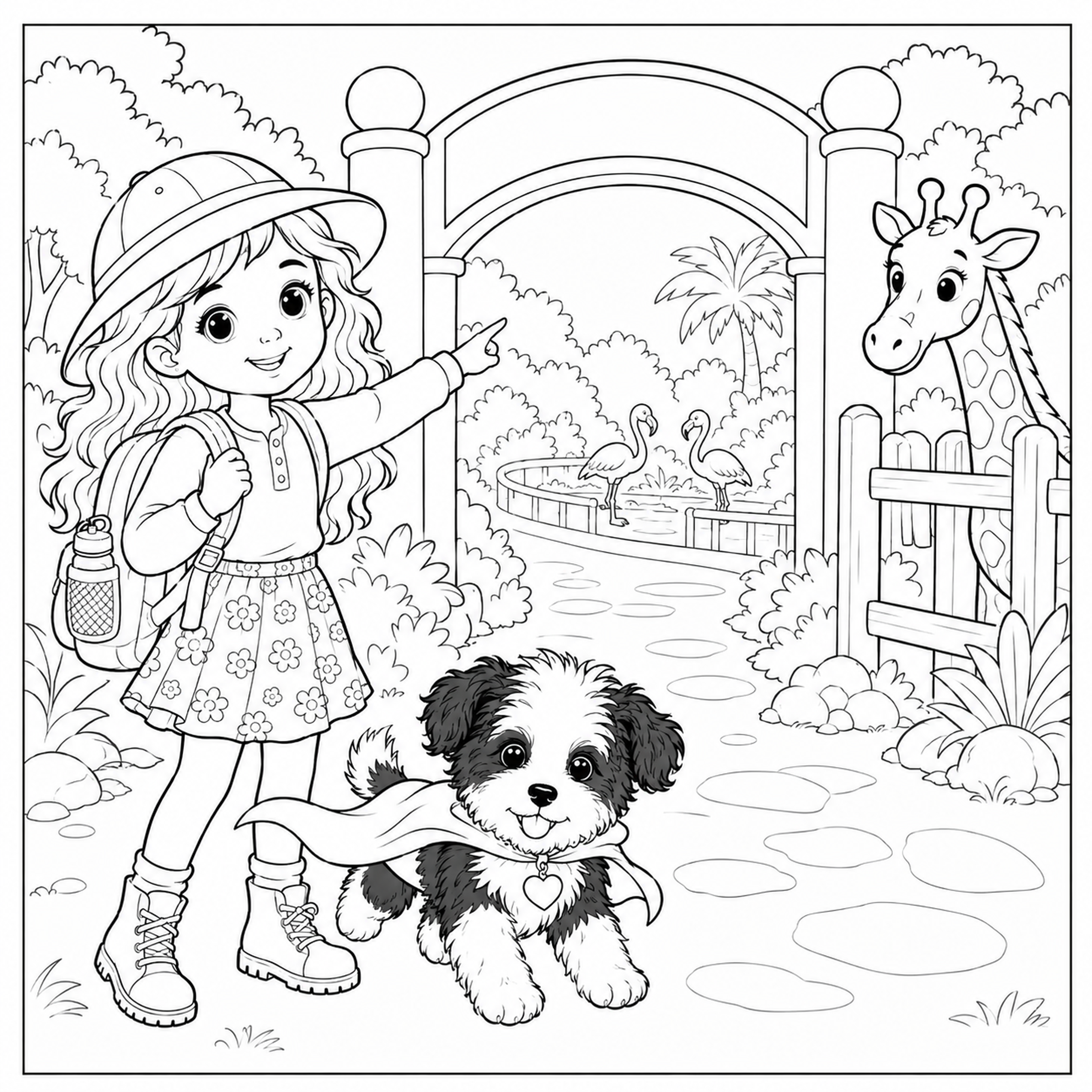 Tori and Super Baby at the Zoo printable preview