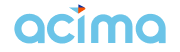 Blue “acima” logo with orange accent
