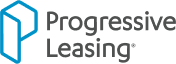 Progressive Leasing logo in blue and gray text with a stylized blue “P” icon