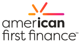 American First Finance logo with multicolor starburst icon and black lowercase text