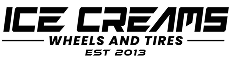 ICE CREAMS Wheels and Tires logo with EST 2013 in black and gray