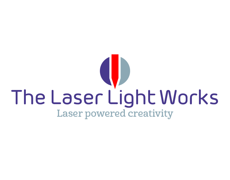 the logo for the laser light works laser powered creativity