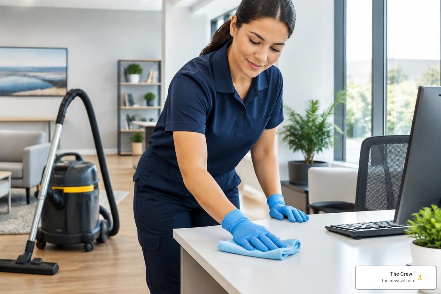 Deep carpet extraction cleaning in an office suite