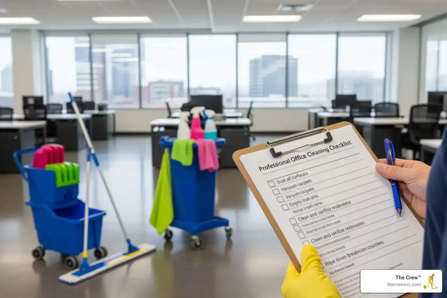A detailed professional office cleaning checklist for Denver facilities