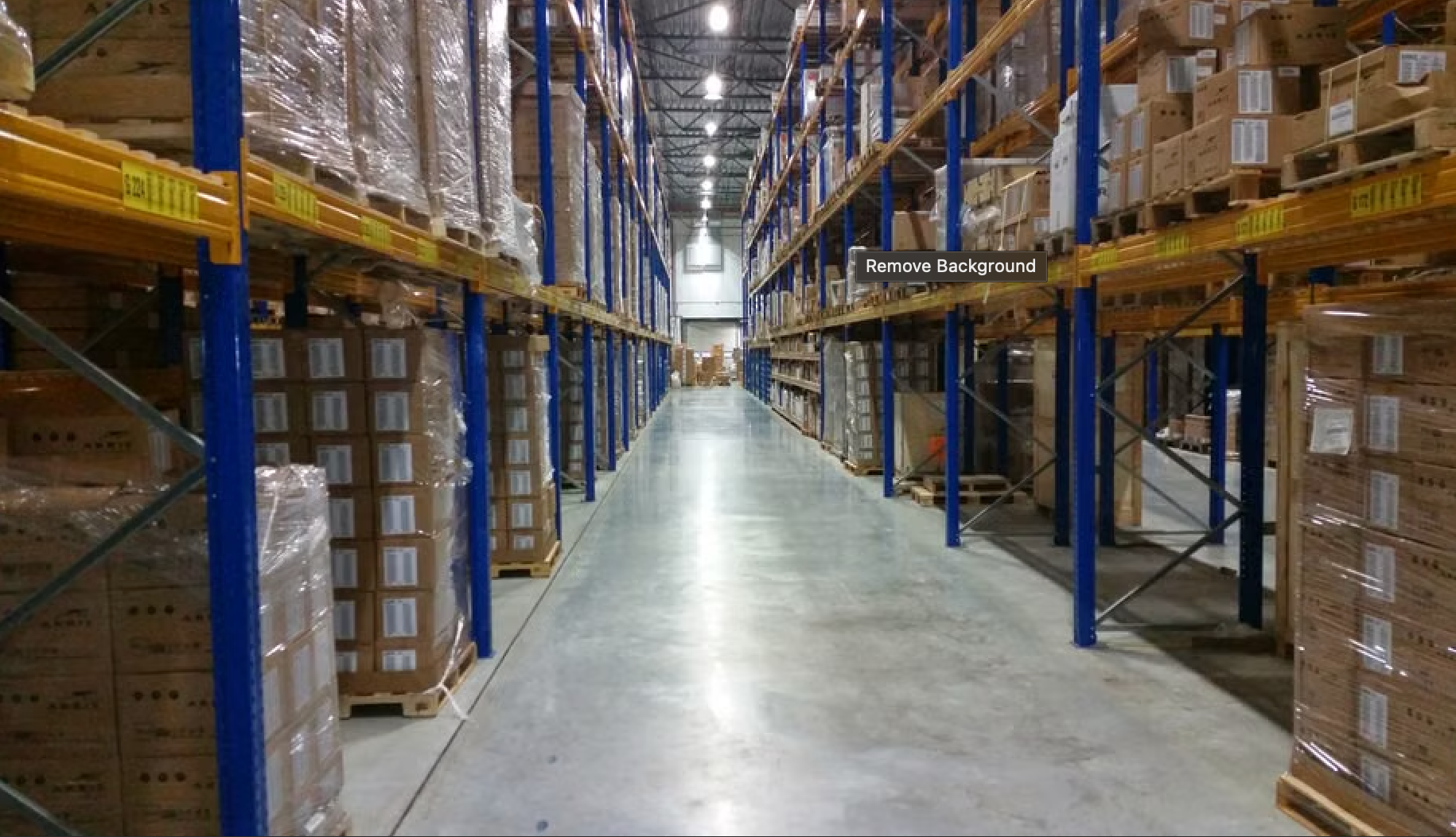 warehouse aisle stripping