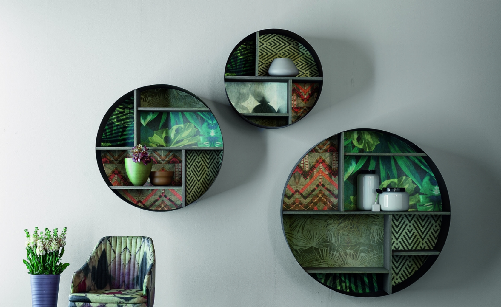 Icons Milano - Wall Librarie Round