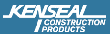 A blue and white logo for kenseal construction products
