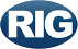 A blue circle with the word rig in white letters.