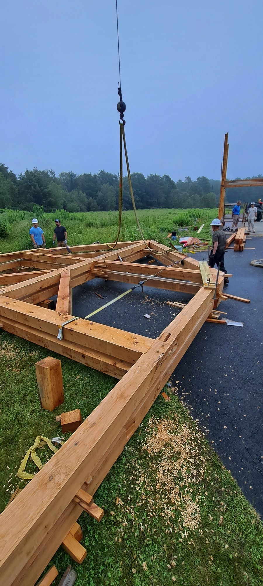 Timber framing photo from Brian Dollof