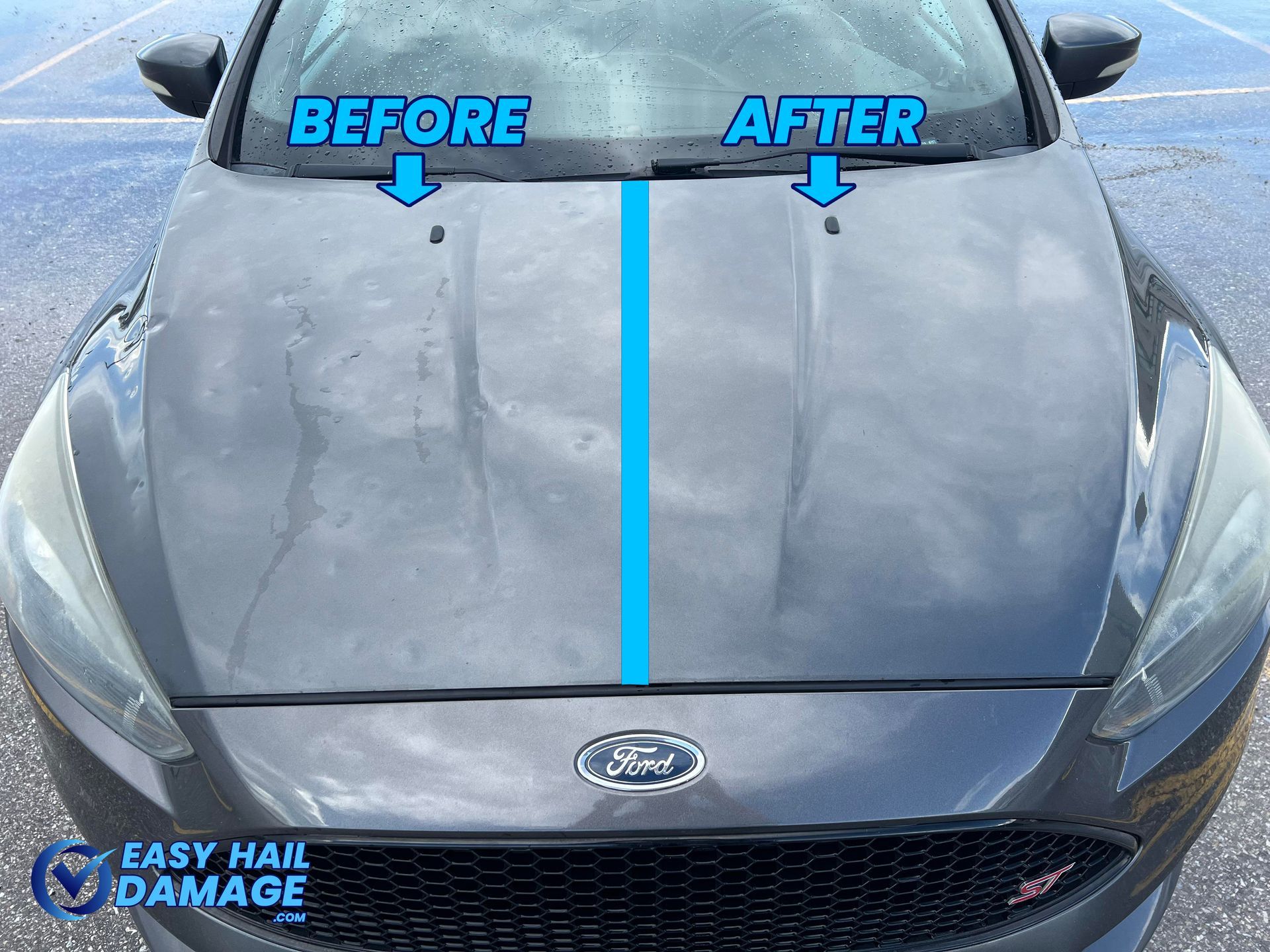 Before & After Hail Damage Repair 