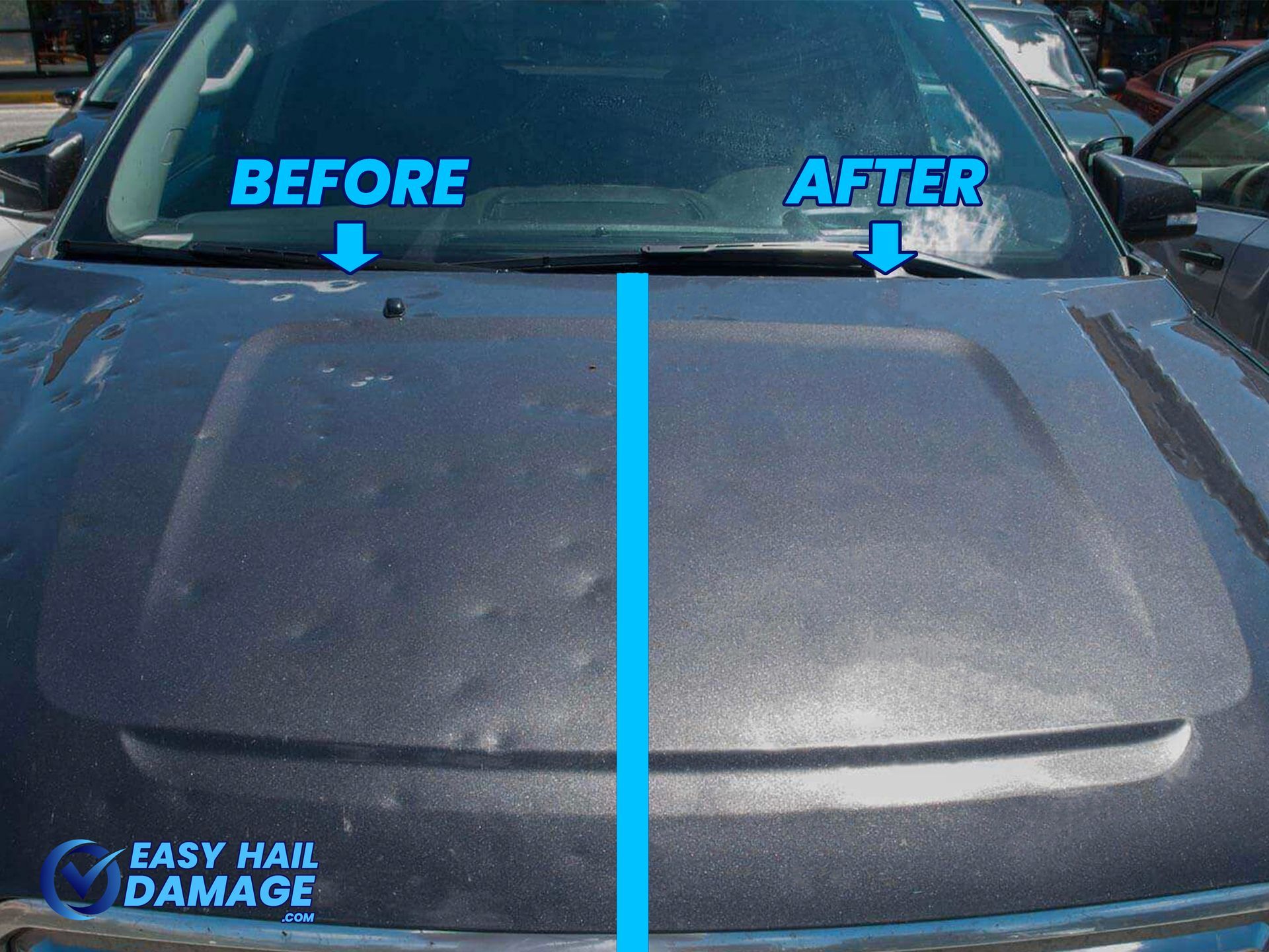 Before & After Hail Damage Repair 