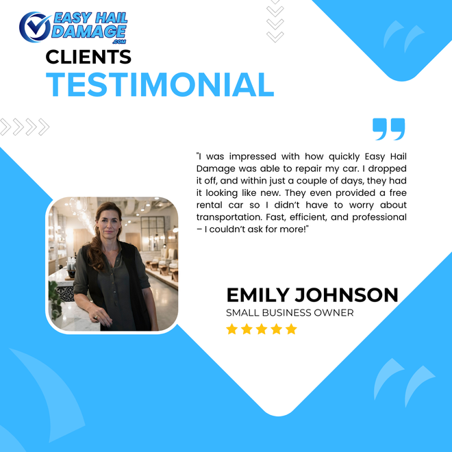 Little Elm automotive hail damage testimonial