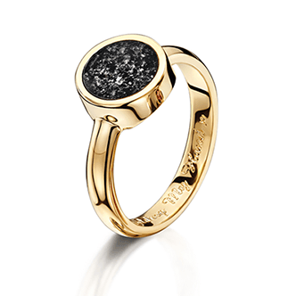 Gold black ring