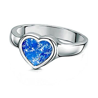 Silver blue ring