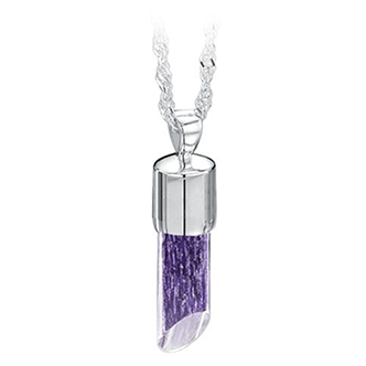 Silver purple charm