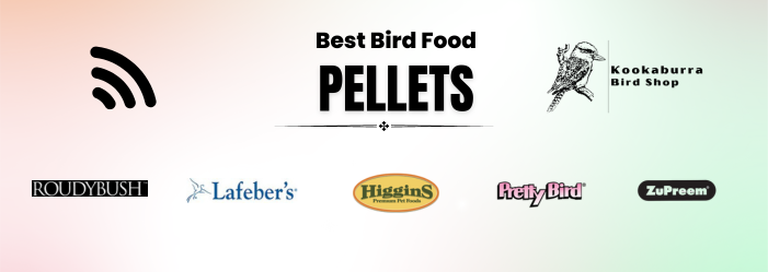 Roudybush, Laferber's, Higgins, PrettyBird, ZuPreem Best Bird Food Pellets
